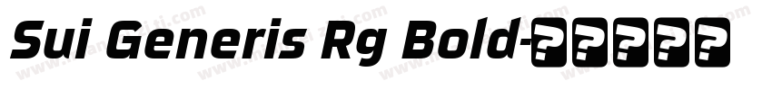 Sui Generis Rg Bold字体转换